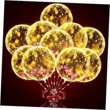 10 Pcs LED Balloons Light Up Balloons for Parties   Clear 18" Led Balloons