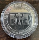 1 oz Republic Metals Corp (RMC) .999 Fine Silver Round