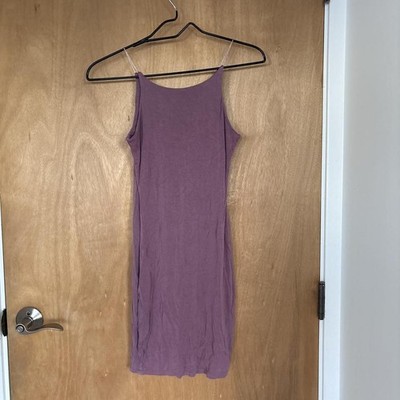 Boohoo Mauve Purple Minimalist Slip Dress US 2