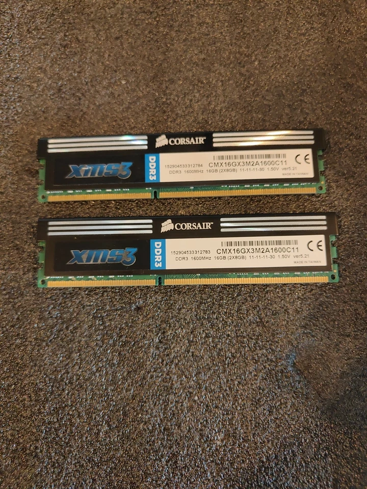 Corsair CMX16GX3M2A1600C11 | 16GB (2x8GB) DDR3 RAM | 1600MHz | 12800U | XMS3 - Image 3 of 3