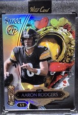 Aaron Rodgers True 1/1 Color Match Case Hit WildArt Artist Proof Steelers 1 Of 1