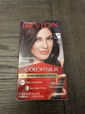Revlon Color Silk with Bond Repair Complex, #37 Dark Golden Brown (Pack of 1)