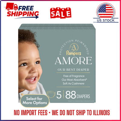 HOT SALE 2026 Pampers Amore Baby Diapers Size 5, 88 Count ,US STOCK,FREESHIPPING