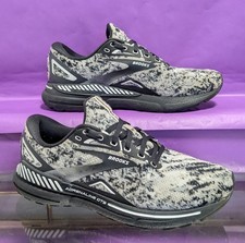 Brooks Adrenaline GTS 23 Men's 12D Running Shoes Black White Marble 1203811D135