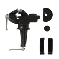 360° Swivel Base Bench Clamp Home Universal Table Vise 70mm Black