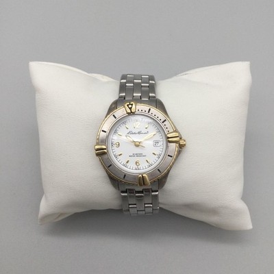 Eddie Bauer SM Sport Womens Watch 30mm Two Tone Date 364-1298 New Battery 5.75''