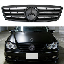 Black Front Grille Wemblem For 2001-2007 Mercedes Benz W203 C230 C280 C320 C240