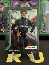 2025 Topps Chrome F1 Kimi Antonelli RayWave Hunter Green Refractor /140 RC #8