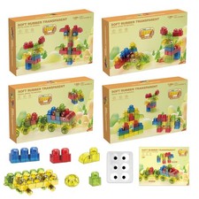 Sensory Soft Building Blocks For Toddlers  37 Pcs Jelly Squishy Stacking Block