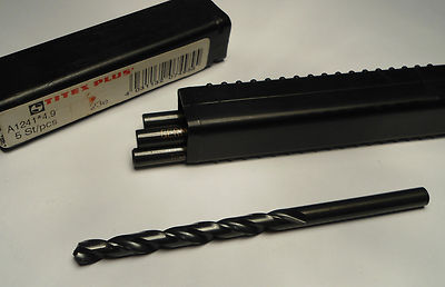 TITEX Cobalt Jobber Drills 4.9mm Oxide 87mm OAL A1241-4.9 (5 Pcs)