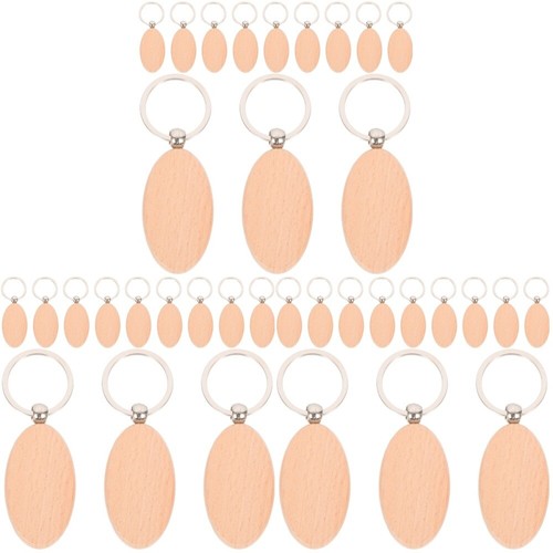 Set of 3 DIY Keychain Supplies Bulk Keychains Wooden Rustic eBay