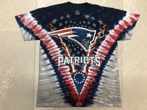 Nwot New England Patriots Tie Dye All Over Shirt Large Majestic Super Bowl Ebay