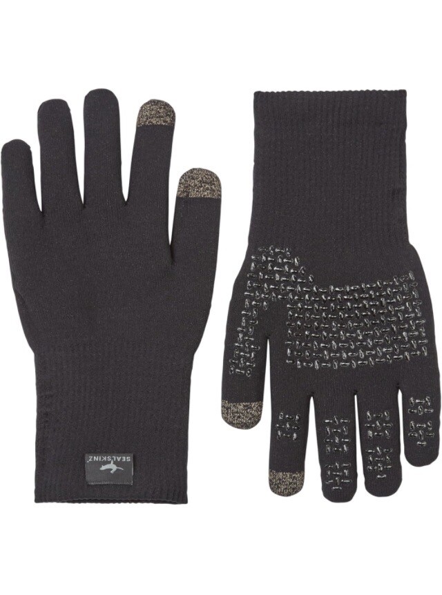 SealSkinz Waterproof All Weather Ultra Grip Knitted Gloves Black