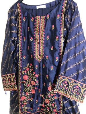 Pakistani Indian Dress.Brand Bin Saeed Formal Embroidered Silk Dress . |  eBay UK
