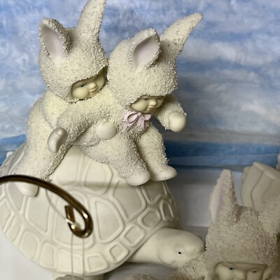 Dept 56 Snowbunnies Babies It's Working We're Going Faster Turtle