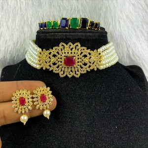 Indian Bollywood Gold Plated Pearl 