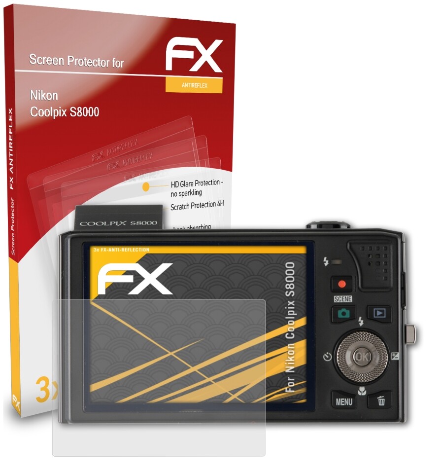 AtFoliX FX Hybrid-Glass Panzerfolie Für Nikon Coolpix S7000 | 9H Kratzschutz, Made In Germany