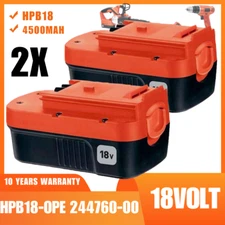 2-Pack 18V replacement for Black and Decker HPB18 18Volt 4.5Ah Battery HPB18-OPE