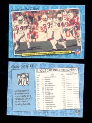 1986 Fleer Action WAYNE SMITH E. J. JUNIOR St Louis Cardinals Team Card