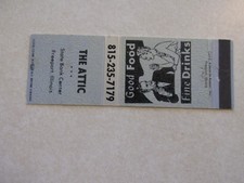 Y365 Vintage Matchbook Cover The Attic Freeport IL Illinois