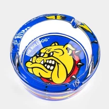 Colored glass ashtray from the world famous coffeeshop The Bulldog Amsterdam