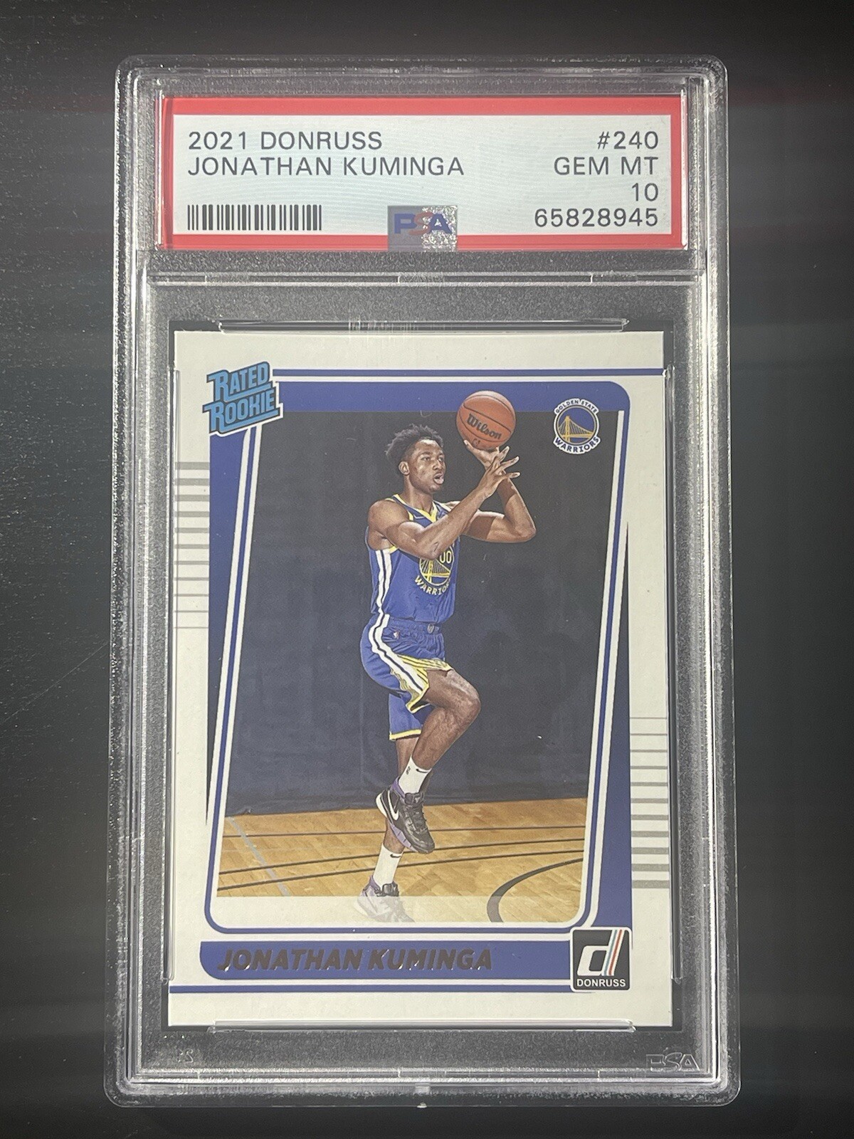 2021 Panini Donruss Jonathan Kuminga #240 Rated Rookie PSA 10 Gem Mint