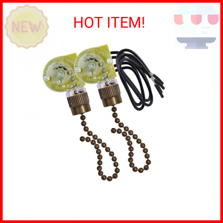 Zing Ear ZE-109 E89885 2-Wire Ceiling Fan Light Pull Chain Switch-image