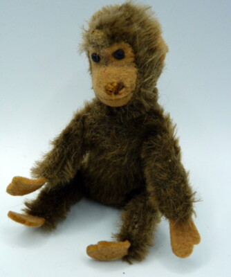 Vintage German Schuco 3'' MONKEY CHIMP Mohair Stuffed Dollhouse Miniature