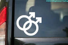 Double Male Gender Symbol Vinyl Sticker - Homosexual Gay LGBTQ - Die Cut Decal