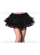 Black Polka Dot Petticoat Skirt Halloween Adult Costume Accessory Underskirt
