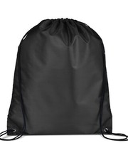 Liberty Bags 8886 Nylon Bag Value Black Cord Drawstring Backpack