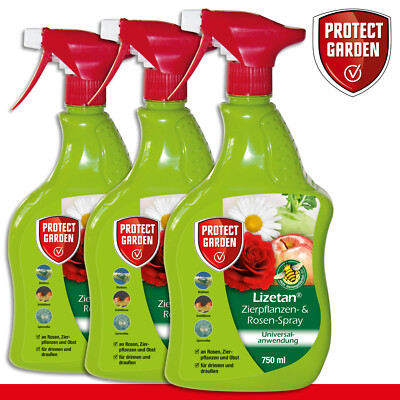 Protect Garden 3 x 750 ml Lizetan  Zierpflanzen- & Rosen-Spray