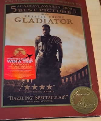 Gladiator - Russel Crowe (DVD, 2000) Paramount, Widescreen. Brand New and Sealed