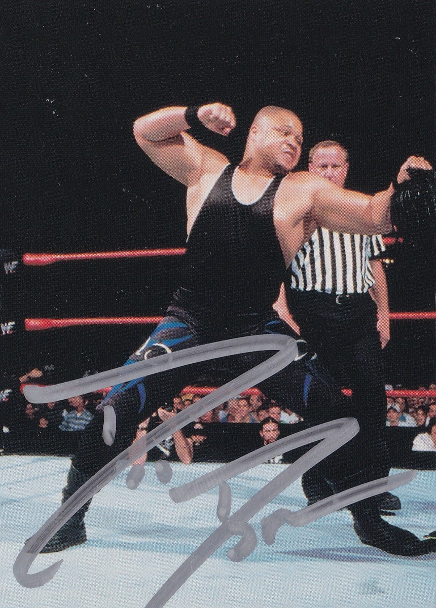 D'Lo Brown Signed 1999 Comic Images WWF SmackDown Card #14 WWE