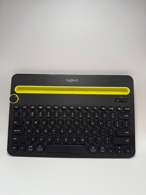 Logitech K480 Multi Device Tablet Phone Bluetooth Wireless Keyboard Black Used