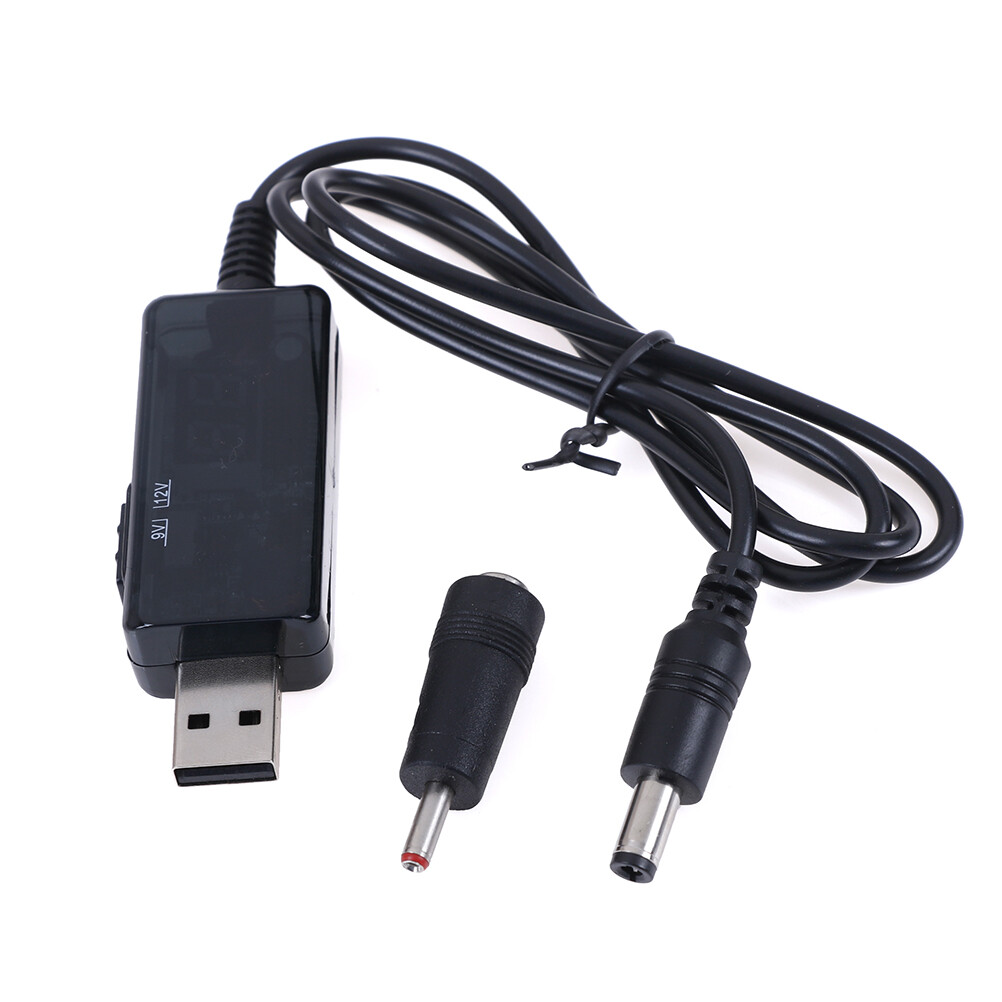 Usb booster cable 5V step up to 9V 12V voltage converter 1A stepup