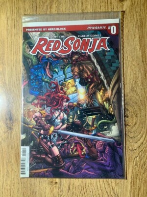 Red Sonja Dynamite #0&1 Comic Nerd Block Exclusive Cover 2016