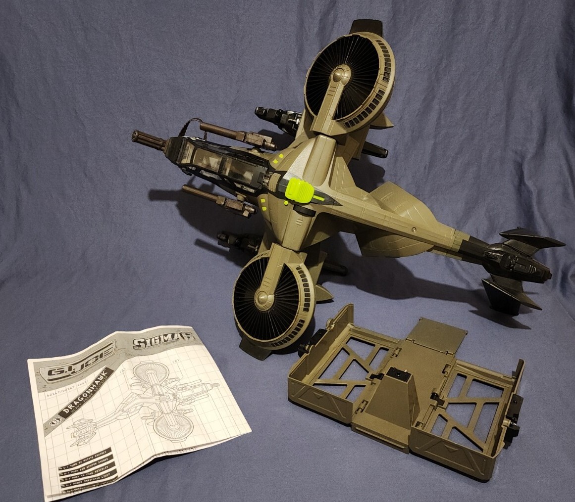 2006 GI Joe Sigma 6 Dragonhawk Ship Dropship Good With Cargo