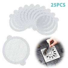 25Pcs Disposable Drain Stopper Hair Catcher Bathroom Shower Sink Strainer Filter