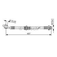 Bosch Bremsschlauch Bremsleitung Vorne Rechts FüR Nissan Almera II Hatchback