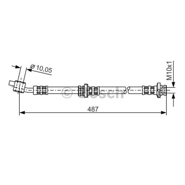 Bosch Bremsschlauch Bremsleitung Vorne Rechts FüR Nissan Almera II Hatchback-image