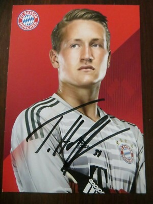 Handsignierte Autogrammkarte RON-THORBEN HOFFMANN Bayern München 18/19 2018/2019