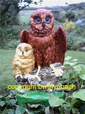 NEW DESIGN RUBBER LATEX MOULD MOULDS MOLD TO MAKE CONCRETE OWL AND BABY OWLET A