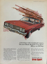 1965 Buick Gransport Skylark 400 Ci 325 Bhp Red Wildcat Vintage Print Ad 1965 Buick Gransport Skylark 400 Ci 325 Bhp Red Wildcat Vintage Print Ad
