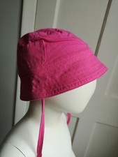 NEW Toby Tiger 3-6 Mths Sun Hat Summer Strap Baby Newborn Girls Shower Organic