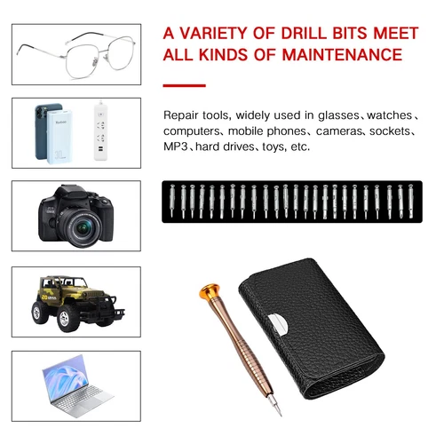 Juego de mini destornilladores de precisión 25 en 1 herramientas de reparación teléfono gafas reloj computadora portátil - Imagen 8 de 15