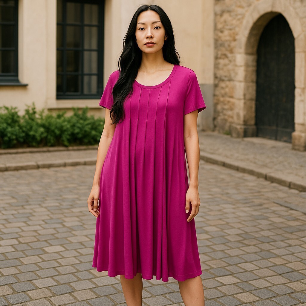 SOFT SURROUNDINGS $109 Solid Pink Soft Stretch Pl… - image 1