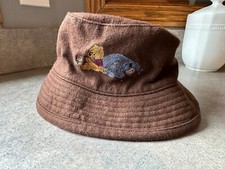 Vintage Disney Store Winnie The Pooh Adult Bucket Hat Wool Embroidered Winter