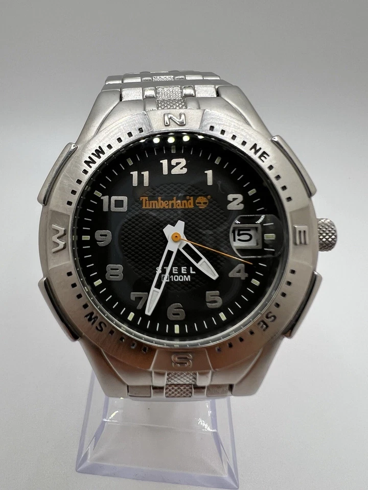 Men's Silver Steel 100m Timberland  Quartz Watch Sporty Outdoors - Image 2 of 4