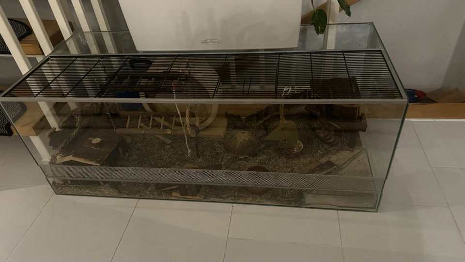 Komplettes Hamster & Kleintiers Set: Käfig mit Zubehör,  100x40x50cm  - Bild 2 von 4